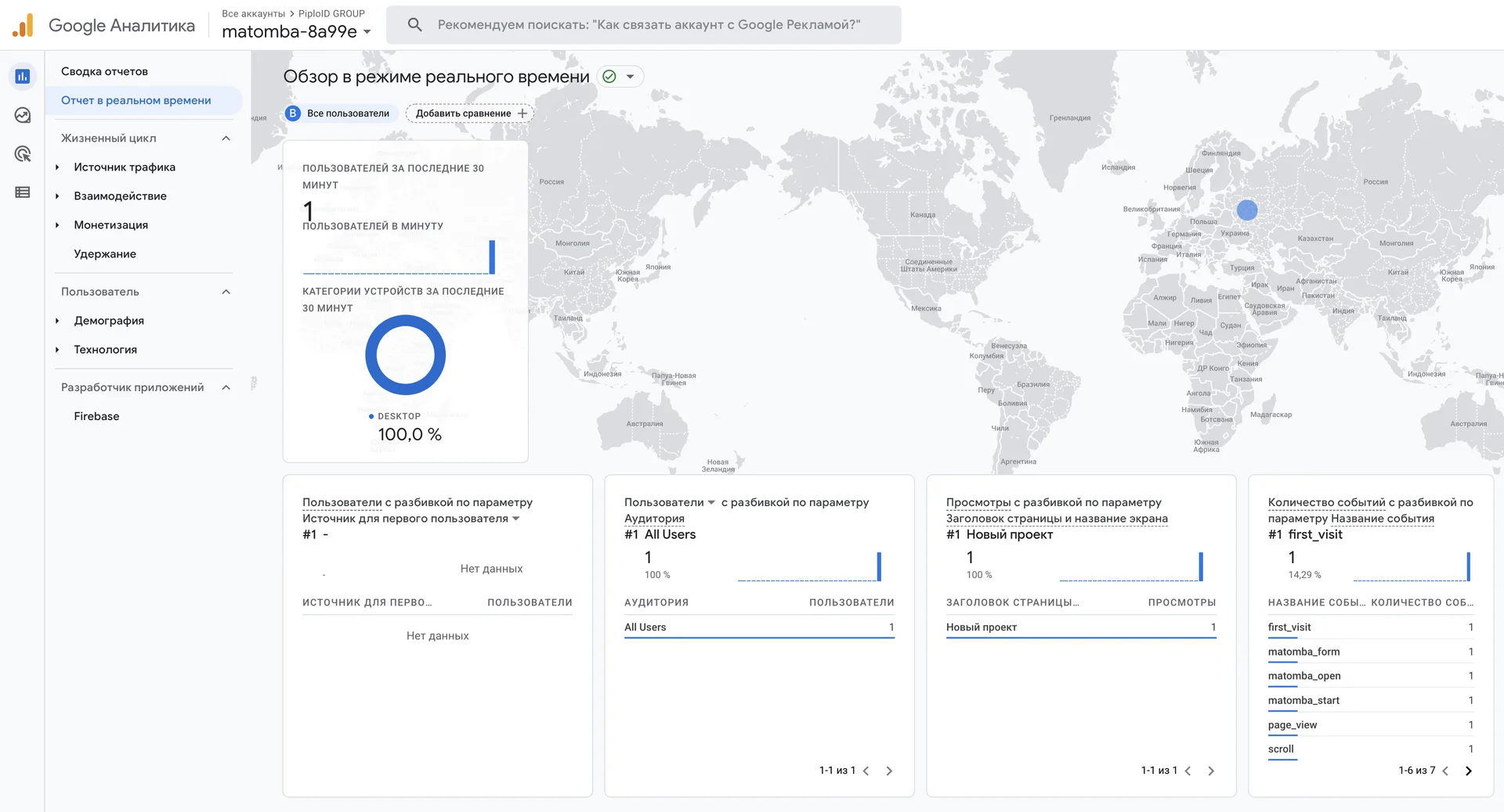 Подключение GoogleAnalytics к квизу. Настройка событий GoogleAnalytics4